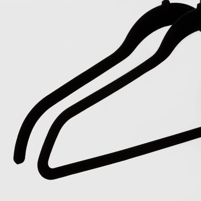 100pk Combo Pack Suit/Shirt Flocked Hangers - Brightroom™, 3 of 5