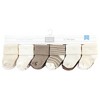 Hudson Baby Cotton Rich Baby Terry Socks 24-Pack, Beige Stripe - 3 of 3