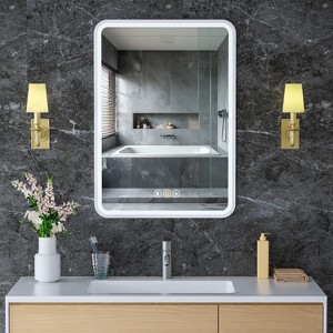 Medicine Cabinet with LED Mirror,Surface or Recessed Mount,Defogger,Memory Function,3-Color Lighting,USB&Outlet,Dimmer,Storage Shelf - 1 of 4