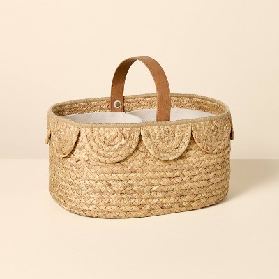 Natural Woven Scalloped Baby Diaper Caddy - Hearth & Hand™ with Magnolia