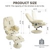 Faux Leather Massage Recliner Chair with Ottoman,360° Swivel Recliner Chair with 5-Point Vibration Massage,Home Office Recliner Chair-Coolbibila - 4 of 4