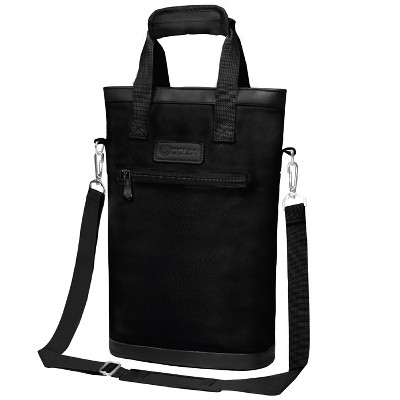 OPUX Two Bottle Wine Bag Carrier Tote, Insulated Leakproof Cooler Travel BYOB Picnic, Gift Men Women Birthday Christmas