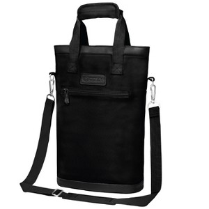 OPUX Two Bottle Wine Bag Carrier Tote, Insulated Leakproof Cooler Travel BYOB Picnic, Gift Men Women Birthday Christmas - 1 of 4