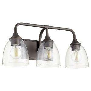 Quorum Lighting Enclave Glass 3-Light Oiled Bronze Wall Sconce - 1 of 1