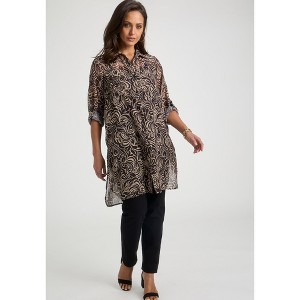 Jessica London Women's Plus Size Sheer Georgette Mega Tunic - 1 of 4