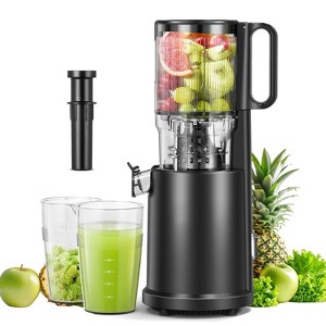 Masticating Juicer, 5.2 in Feed Chute for Whole Fruits &Vegetables,200W Slow Cold Press Juicer, 7-Stage Masticating,Dual Anti-Clog Filters,BPA free - 1 of 4