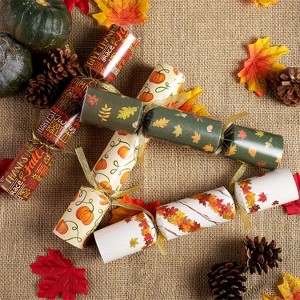 Joyfy 8/12 Packs Thanksgiving Party Table Favor No-Snap Crackers Poppers, Party Favor Games for Fall, Party Table Favor Set with Joke Dice & Gifts - 1 of 4