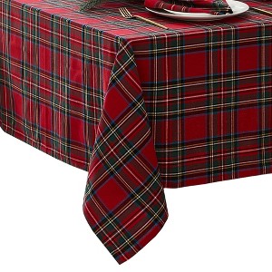 Elrene Stowe Tartan Holiday Plaid Tablecloth - Elrene Home Fashions - 1 of 2