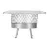Draft King SS815U Single Flue Round 24 Gauge Slip-In Chimney Cover for 13.5"-14.5" Masonry Chimneys with Expanded Metal Mesh and Welded Legs - 2 of 4