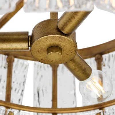 Chevall Gold Ombre Glass 3-Light Drum Pendant