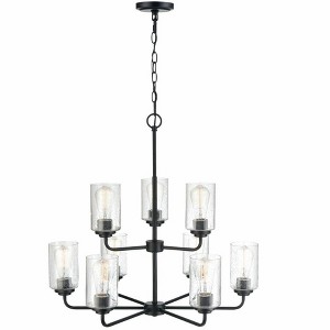 Millennium Lighting Moven 9 - Light Chandelier in  Matte Black - 1 of 2