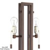Possini Euro Design Gossard 30" Tall Large Industrial Modern End Table Lamps Set of 2 Pull Chain Brown Bronze Finish Metal Living Room Bedroom Bedside - 4 of 4