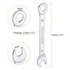 Unique Bargains CR-V Chrome Plated 6-Point Ended Box 15 Degree Offset Open End Metric Thin Combination Wrench - 2 of 4