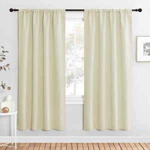 NICETOWN Blackout Curtains Rod Pocket Thermal Insulated Privacy Drapes (2 Panels) - 1 of 4