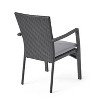 Corsica Set of 2 Wicker Dining Chair with Cushions: Weather-Resistant & UV-Protected - Christopher Knight Home - 4 of 4
