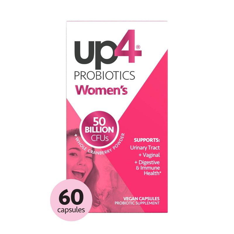 UP4 Women&#39;s Probiotic with Organic Vegan Cranberry Capsules - 60ct, 1 of 8