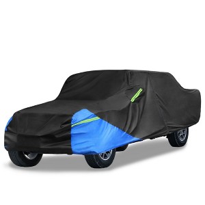 Unique Bargains Truck Car Cover for Jeep Gladiator JT 2020 2021 2022 Outdoor Waterproof Sun Rain Dust Wind Snow Protection Black Blue 1 Pc - 1 of 4