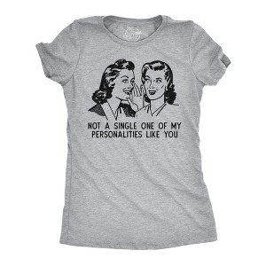 Womens Funny T Shirts Not A Single One Of My Personalities Like You Sarcastic Graphic Novelty Tee For Ladies - Crazy Dog Women's T Shirt - 1 of 4