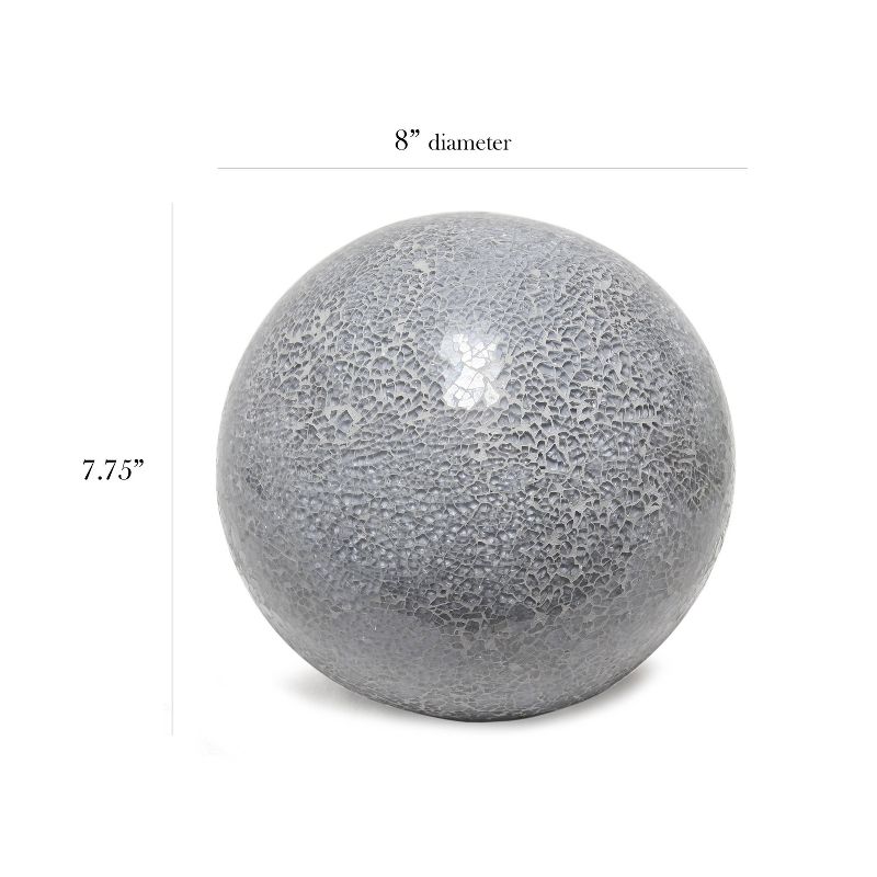 1-Light Mosaic Stone Ball Table Lamp - Simple Designs, 4 of 12