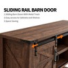 OKD Farmhouse Multifunctional Table with Sliding Barn Doors and Storage Shelves for Entryway, Living Room, Hallway, or Office - 2 of 4