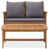 vidaXL Garden Lounge Set Brown Solid acacia wood Medium Durable - 3 of 4