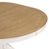 PAGED Extendable Dining Table Retro Functional Kitchen Table Dining Room Table with a 12" Leaf for Living Room - 3 of 4