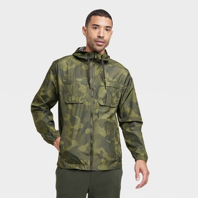 All in Motion Men's Camo Print Packable Jacket