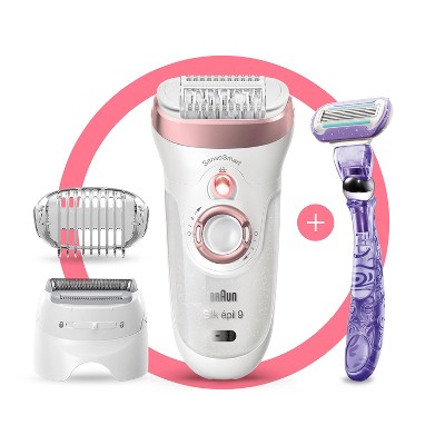 Braun Silk-epil 9 3-in-1 Women's Cordless Wet Dry Epilator + 5 Extra 9-870 Target