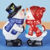 Collections Etc Adorable Kissing Snowmen Salt and Pepper Shakers 2.25 X 2.25 X 4.25 - 2 of 2
