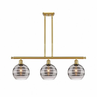 Rochester - 3 Light Stem Hung Island In Industrial Style-10.38 Inches Tall and 36 Inches Wide
