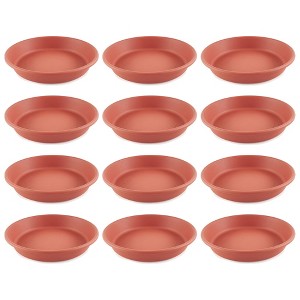 HC Companies Classic Plastic 17.63 Inch Round Plant Flower Pot Planter Deep Saucer Drip Tray for 20 Inch Flower Pots, Terracotta (12 Pack) - 1 of 4