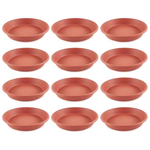 HC Companies Classic Plastic 17.63 Inch Round Plant Flower Pot Planter Deep Saucer Drip Tray for 20 Inch Flower Pots, Terracotta (12 Pack) - image 1 of 4