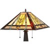 Chloe Lighting Nathan Tiffany-style 2 Light Mission Table Lamp 16" Shade - 3 of 4