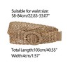 INSPIRE CHIC Women's Skinny Dress Round Metal Buckle Adjustable Braided Waist Belts - 3 of 4