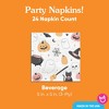 Big Dot of Happiness Pastel Halloween Party Napkins, Pink Pumpkin Birthday Party Decor, White 3-Ply Paper Beverage Napkins - 24 Count - 4 of 4