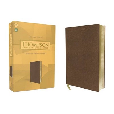 Kjv, Thompson Chain-Reference Bible, Leathersoft, Brown, Red Letter - by  Zondervan (Leather Bound)