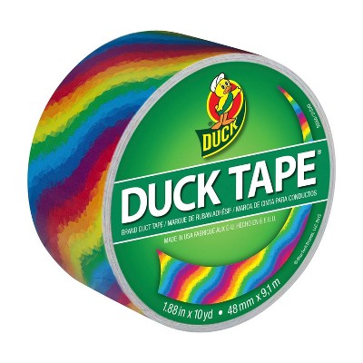 Duck Tape Patterned Duck Tape, 1.88 x 10 yds., Rainbow