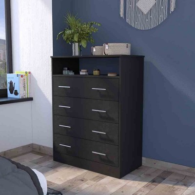 NicBex 4 Drawers Dresser Modern Wooden Cabinet with 4 Drawers and 1 Door Dresser for Closet for Bedroom, Living Room, Hallway