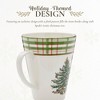 Spode Christmas Tree Mug, 14oz - Porcelain Holiday Mug with Tartan Border & Handle, Dishwasher & Microwave Safe - Ceramic Festive Cups - 3 of 4