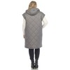 Plus Size Diamond Quilted Hooded Puffer Vest-White Mark - 3 of 4