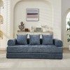 78.8" Chenille Convertible Floor Sofa Bed with Armrest - 2 of 4
