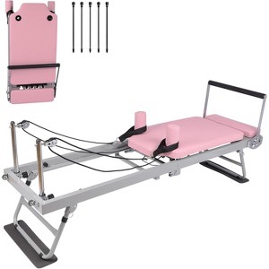 Foldable Pilates Reformer with Jump Board & 8 Color-Coded Springs - Studio-Level Home Gym Machine w/ Storage Bag - 1 of 4
