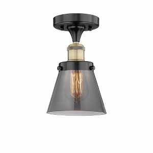 Cone - 1 Light Semi-Flush Mount In Industrial Style-8.25 Inches Tall and 6.5 Inches Wide - 1 of 1