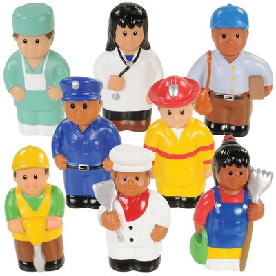 Kaplan Early Learning Soft Plastic Community Workers 5" Tall - Set of 8