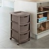 3 Drawer Rolling Cart Wengue - Inval - 2 of 3