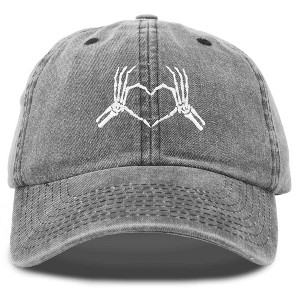 Dalix Heart of Bones Embroidered Cotton Dad Hat Adjustable Baseball Cap Womens - 1 of 4