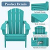 Hyleory HDPE Folding Adirondack Chair  – Weather-Resistant Outdoor Lounge Chair - 3 of 4