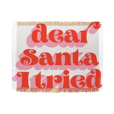 Emanuela Carratoni Dear Santa I tried 56"x46" Woven Throw Blanket - Deny Designs