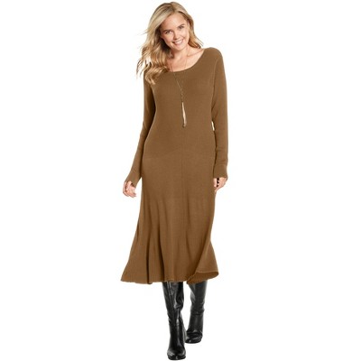Woman Within Plus Size Rib Knit Sweater Dress