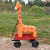 VisioGear Portable Outdoor Wagons with Wheels, Portable Carts for Children Kids, Red, 39.4"*18.11"*33" - 2 of 4